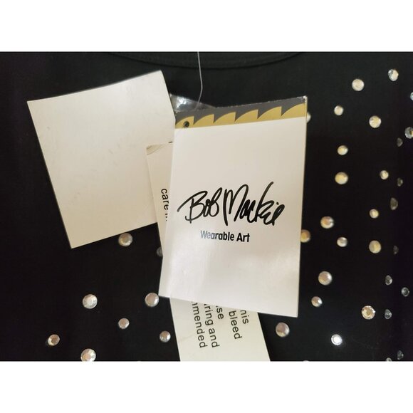 VINTAGE BOB MACKIE WEARABLE ART WOMENS SHIRT RHINESTONES SIZE 3X NWT - Picture 3 of 8